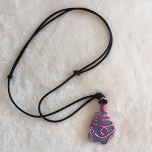 Natural Lavender Sea Glass Necklace